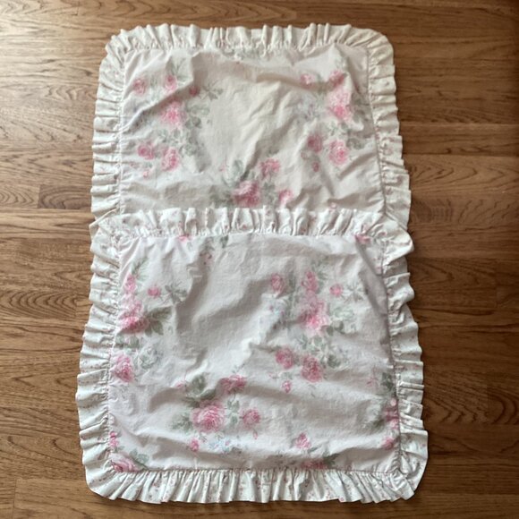 2 Simply Shabby Chic Misty Rose Pink Pillow Cases Shams Ruffle Trim Cottagecore - Picture 4 of 6